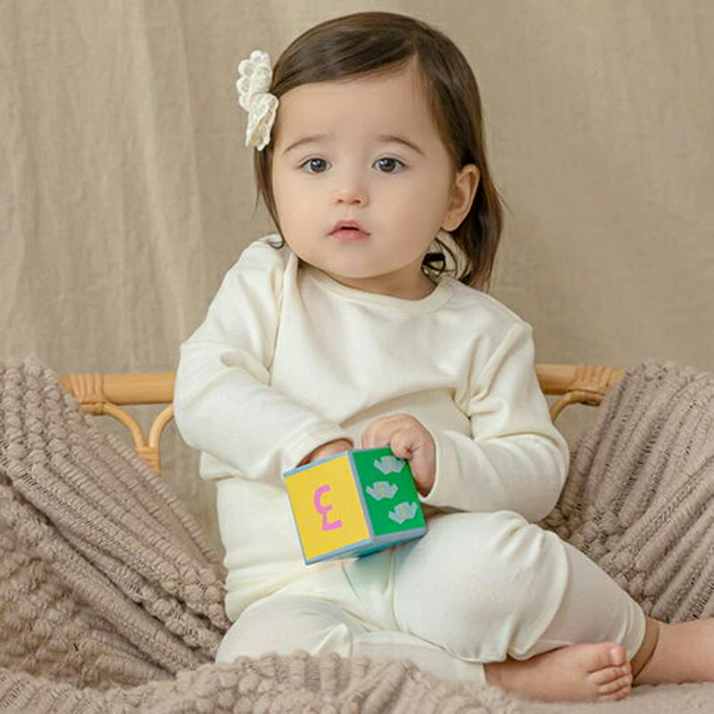 ベーシックルームウエア上下SET・p010058 キッズ【0~2才】【uw】【ルームウェア パジャマ 部屋着 長袖 パンツ ズボン トップス 単色 無地 シンプル ベーシック カジュアル 上下 女の子 男の子 韓国 韓国子供服 子供 こども 子供服 こども服】【KIDS】