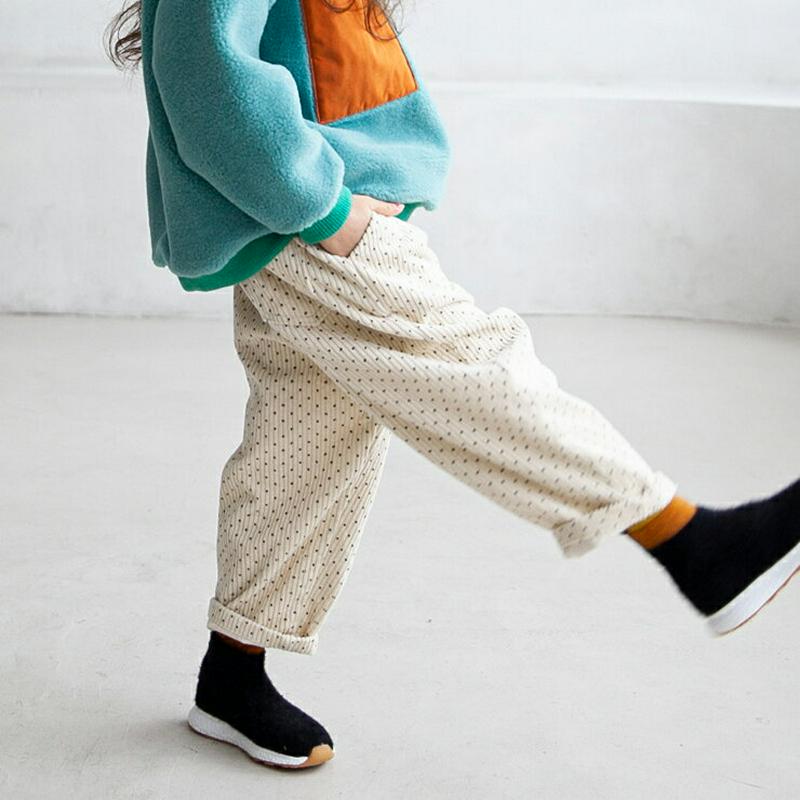 【キッズ30%OFF】起毛ドットパンツ・u10114 キッズ【3~8才】【pt】【パンツ ズボン ロングパンツ 長ズボン ドット柄 起毛 カジュアル ラフ 女の子 男の子 秋 冬 韓国 韓国子供服 子供 こども 子供服 こども服】【KIDS】