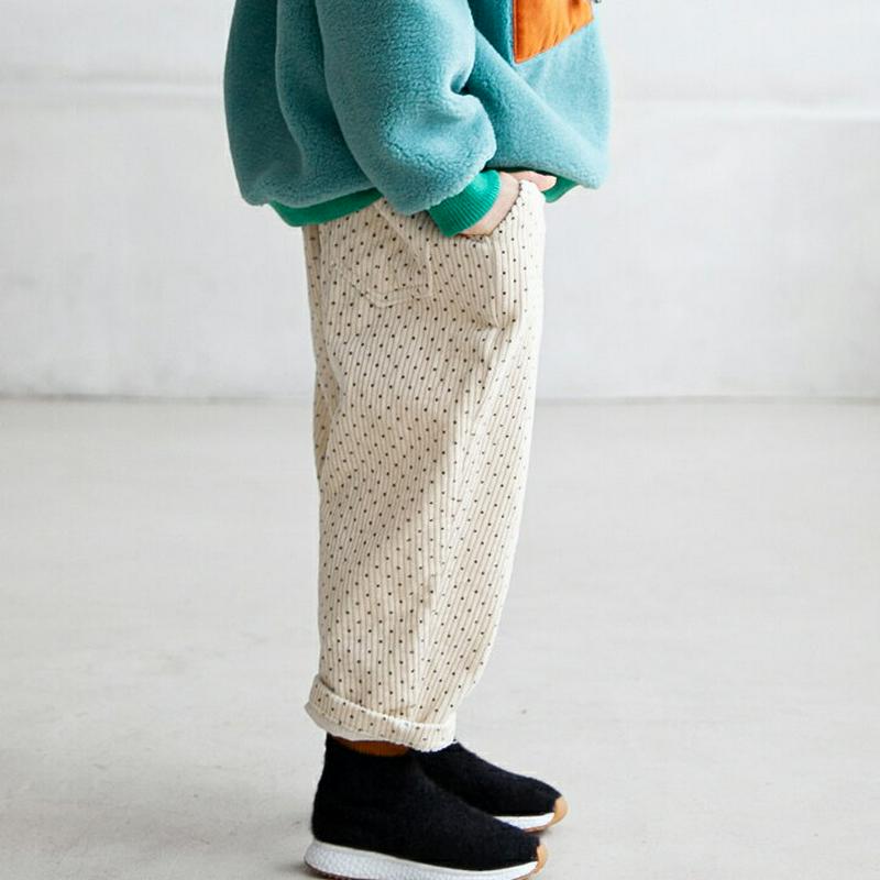 【キッズ30%OFF】起毛ドットパンツ・u10114 キッズ【3~8才】【pt】【パンツ ズボン ロングパンツ 長ズボン ドット柄 起毛 カジュアル ラフ 女の子 男の子 秋 冬 韓国 韓国子供服 子供 こども 子供服 こども服】【KIDS】
