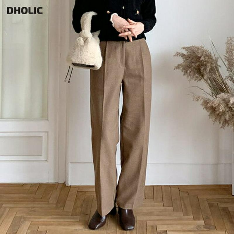 【只今10%OFF】タックスラックス・全5色・t62128 レディース 【pt】【韓国 ファッション ボトムス パンツ ロング フルレングス 10分丈 十分丈 ストレート ハイウエスト スリム 無地 オフィス 仕事 職場 フォーマル ハイウエスト 脚長 着痩せ 体型カバー カジュアル 秋 冬】