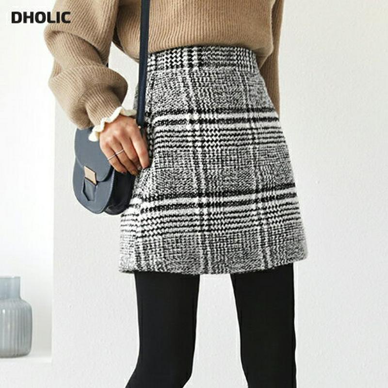 【只今10%OFF】ツイードショートスカートパンツ・全3色・t64644 レディース 【sk】【韓国 ファッション ボトムス パンツ スカート ミニスカート ミニ ショート キュロット 台型 Hライン グレンチェック ビンテージ カジュアル 秋 冬】