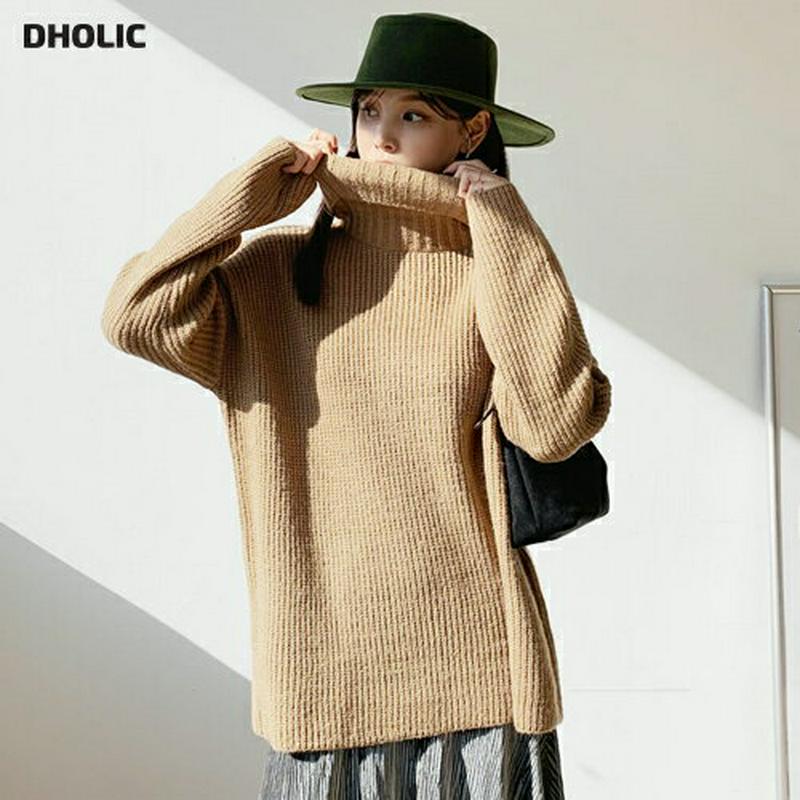 【只今10%OFF】リブタートルニット・全5色・t65683 レディース 【tops】【トップス ニット ニットトップス 長袖 タートルネック タートル リブ 単色 無地 シンプル カジュアル ゆったり ルーズ 秋 冬 韓国 ファッション】【ハイホリHIHOLLI】