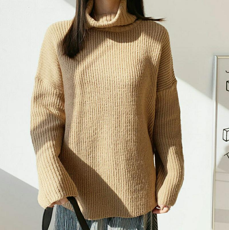 【只今10%OFF】リブタートルニット・全5色・t65683 レディース 【tops】【トップス ニット ニットトップス 長袖 タートルネック タートル リブ 単色 無地 シンプル カジュアル ゆったり ルーズ 秋 冬 韓国 ファッション】【ハイホリHIHOLLI】
