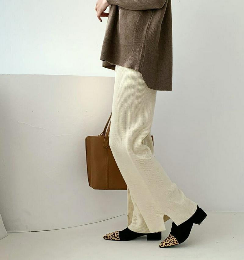 【只今10%OFF】ドロストニットパンツ・全2色・t65698 レディース 【pt】【パンツ ズボン ロングパンツ ニット ニットパンツ ドロスト 単色 無地 シンプル ウエストゴム カジュアル ラフ 秋 冬 韓国 ファッション】【ハイホリHIHOLLI】