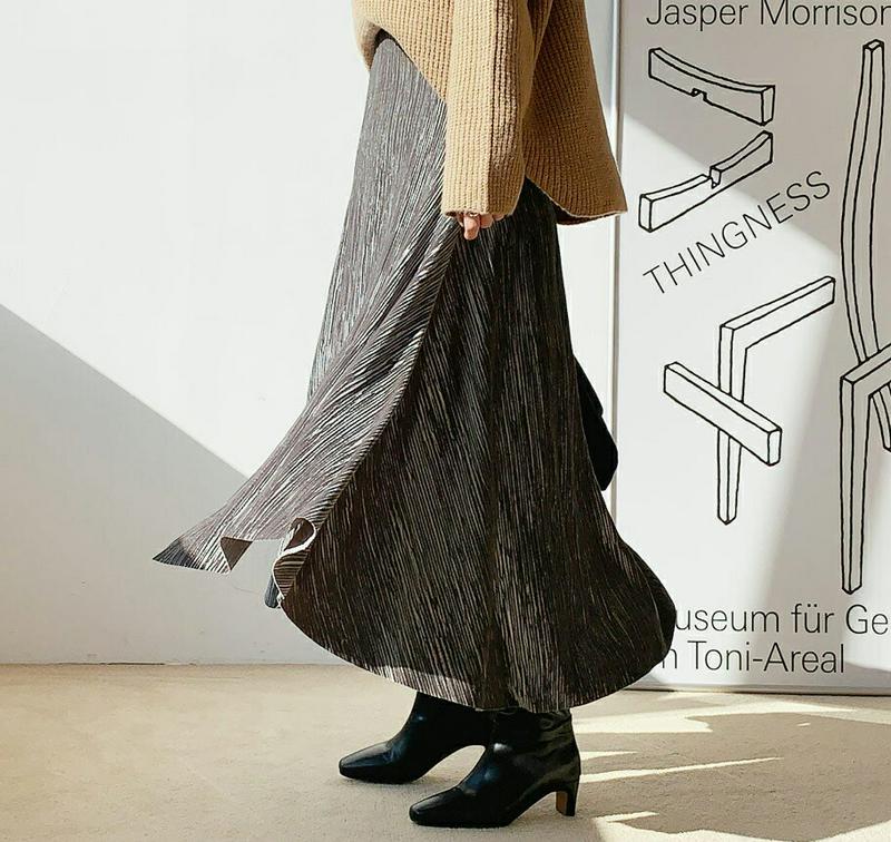 【只今10%OFF】ベロアリブスカート・全3色・b65694 レディース 【sk】【スカート ロング ロングスカート ベロア リブ 単色 シンプル 光沢 揺れ感 フレア フレアスカート アンバランス スリット 秋 冬 韓国 ファッション】【ハイホリHIHOLLI】