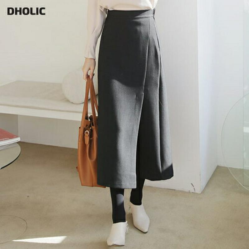 【只今10%OFF】スリットロングスカート・全3色・t65692 レディース 【sk】【スカート ロング ロングスカート スリット 単色 無地 シンプル 大人 カジュアル 秋 冬 韓国 ファッション】【ハイホリHIHOLLI】