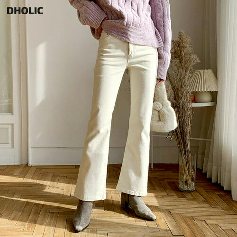 【只今10%OFF】裏起毛ブーツカットパンツ・全3色・t62126 レディース 【pt】【韓国 ファッション ボトムス パンツ ロング フルレングス 10分丈 十分丈 スリム 細身 タイト セミブーツカット 無地 コットンパンツ カジュアル 秋 冬】