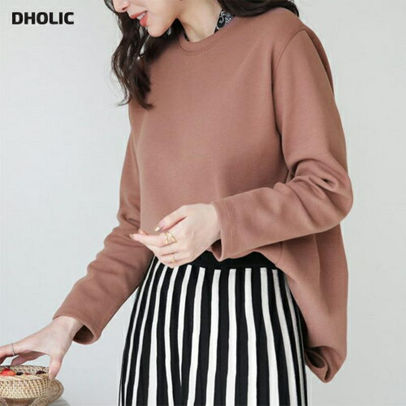 【只今10%OFF】スリットラウンドニット・全4色・t65647 レディース 【tops】【トップス ニット ニットトップス 長袖 スリット 単色 無地 シンプル カジュアル アンバランス 秋 冬 韓国 ファッション】【ハイホリHIHOLLI】