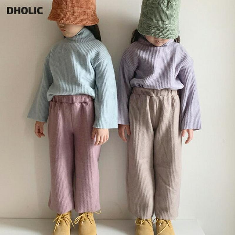 【キッズ30%OFF】ハイネックリブニット上下SET(kids)・u10158 キッズ【3~8才】【set】【セットアップ setupt トップス 長袖 パンツ ズボン ハイネック リブ 単色 無地 シンプル 女の子 男の子 秋 冬 韓国 韓国子供服 子供 こども 子供服 こども服】【KIDS】