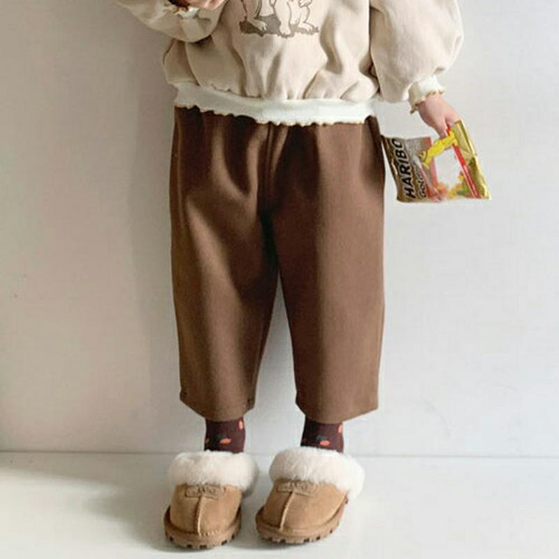 【キッズ30%OFF】コットンスラックスパンツ(kids)・u10156 キッズ【3~8才】【pt】【パンツ ズボン ロングパンツ 長ズボン スラックス 単色 無地 シンプル ベーシック カジュアル 秋 冬 韓国 韓国子供服 子供 こども 子供服 こども服】【KIDS】