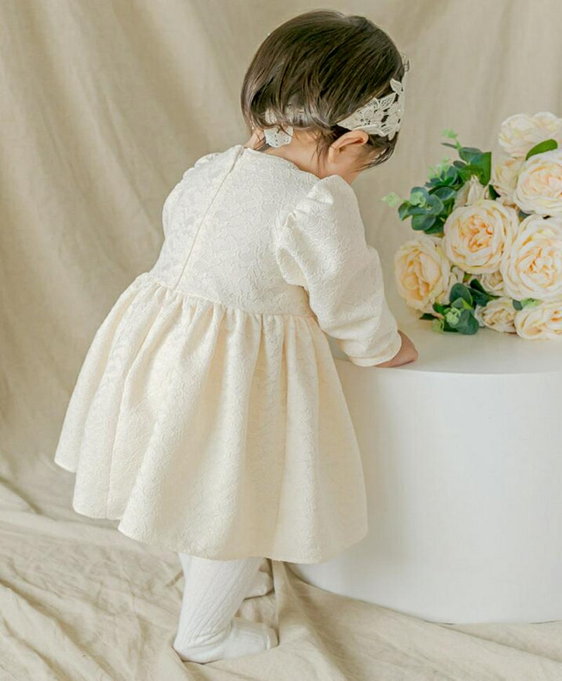 【送料無料】ケープ付コットンワンピース・p010061 キッズ【0~2才】【ops】【ワンピース ロング ロングワンピース 長袖 コットン 綿 ケープ ガーリー レース 可愛い かわいい 女の子 秋 冬 韓国 韓国子供服 子供 こども 子供服 こども服】【KIDS】