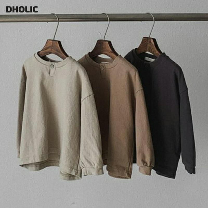 【キッズ30%OFF】起毛ボタンTシャツ・u10068 キッズ【3~8才】【tops】【トップス Tシャツ 長袖 ロンT 単色 無地 無地T 起毛 カジュアル ラフ 女の子 男の子 秋 冬 韓国 韓国子供服 子供 こども 子供服 こども服】【KIDS】