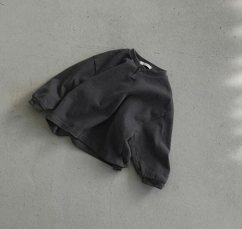 【キッズ30%OFF】起毛ボタンTシャツ・u10068 キッズ【3~8才】【tops】【トップス Tシャツ 長袖 ロンT 単色 無地 無地T 起毛 カジュアル ラフ 女の子 男の子 秋 冬 韓国 韓国子供服 子供 こども 子供服 こども服】【KIDS】