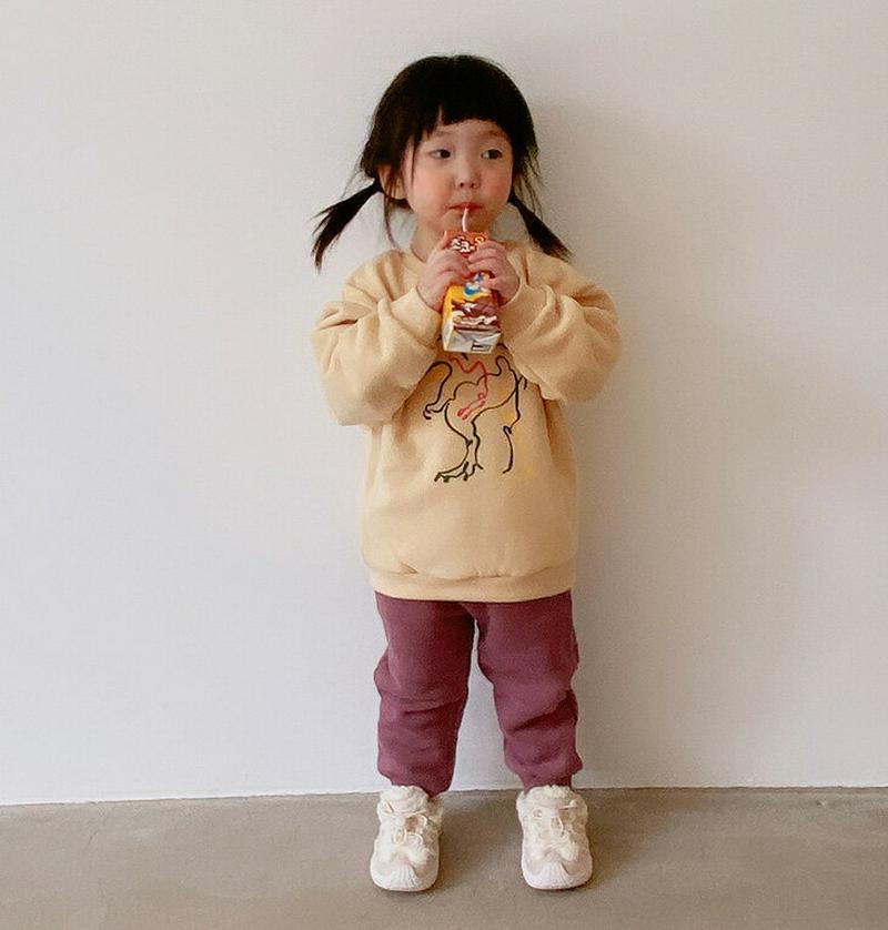 【キッズ30%OFF】両起毛カラーダイナソースウェット上下SET・u09966 キッズ【3~8才】【set】【セット set トップス スウェット トレーナー 長袖 恐竜 パンツ ズボン 裏起毛 カジュアル 女の子 男の子 冬 韓国 韓国子供服 子供 こども 子供服 こども服】【KIDS】