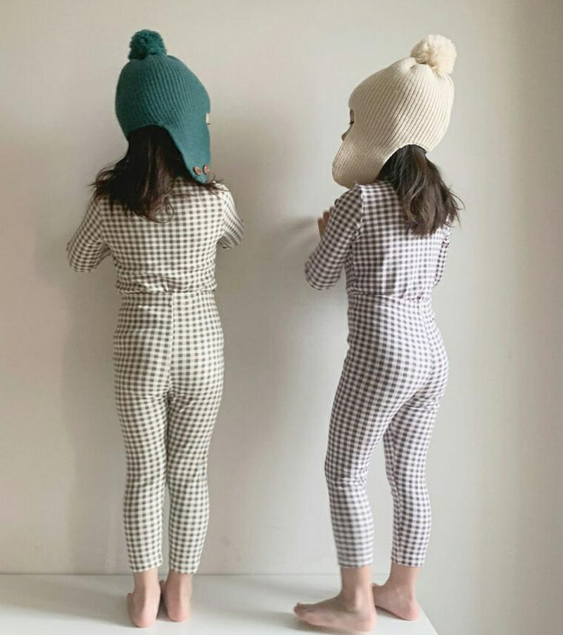 【キッズ30%OFF】ギンガムチェックルームウェア上下SET(kids)・u10162 キッズ【3~8才】【uw】【パジャマ ルームウェア 部屋着 チェック柄 ギンガムチェック 長袖 パンツ ズボン 上下 女の子 男の子 韓国 韓国子供服 子供 こども 子供服 こども服】【KIDS】