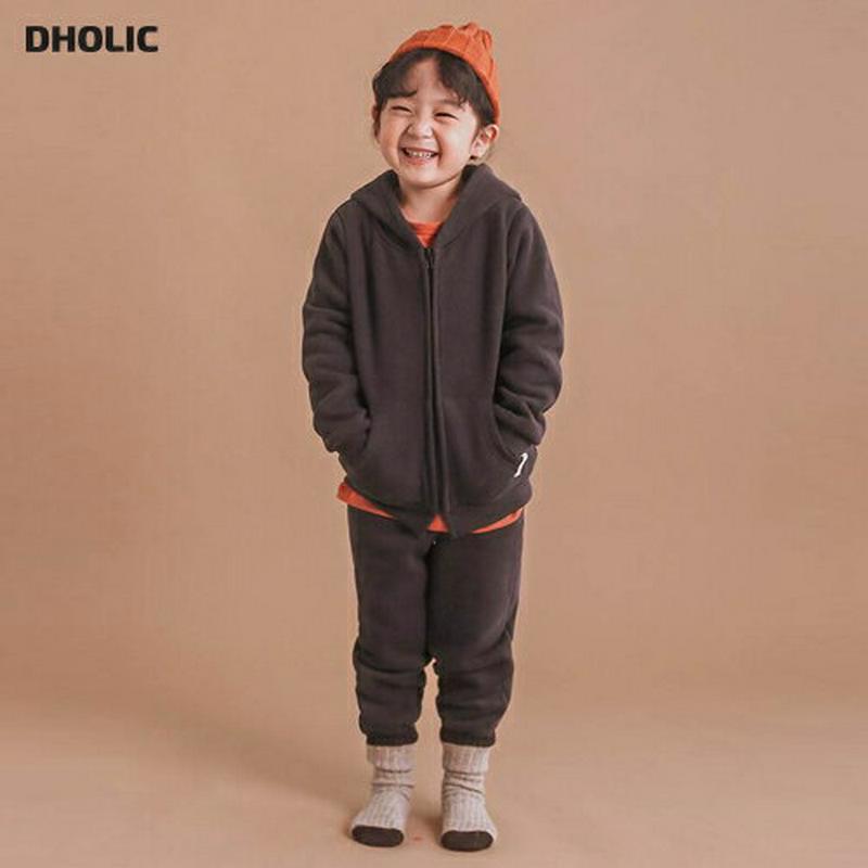 両起毛ジップアップスウェット上下SET・p010008 キッズ【3~8才】【set】【セットアップ setup トップス スウェット パーカー 長袖 パンツ ズボン ジップアップ 裏起毛 起毛 女の子 男の子 冬 韓国 韓国子供服 子供 こども 子供服 こども服】【KIDS】【WS】