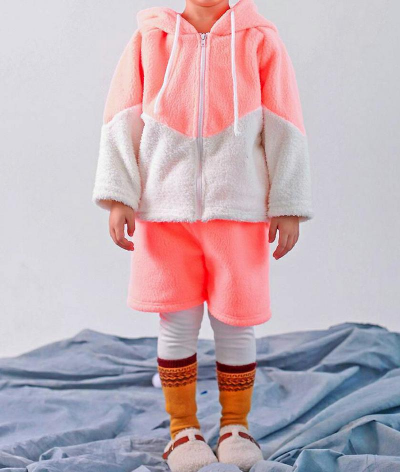 【キッズ30%OFF】ネオン配色ジップアップスウェット3点SET・p010019 キッズ【3~8才】【set】【セット set パーカー トップス 長袖 ハーフパンツ 半ズボン パンツ ズボン 長ズボン ネオン 女の子 男の子 秋 冬 韓国 韓国子供服 子供 こども 子供服 こども服】【KIDS】