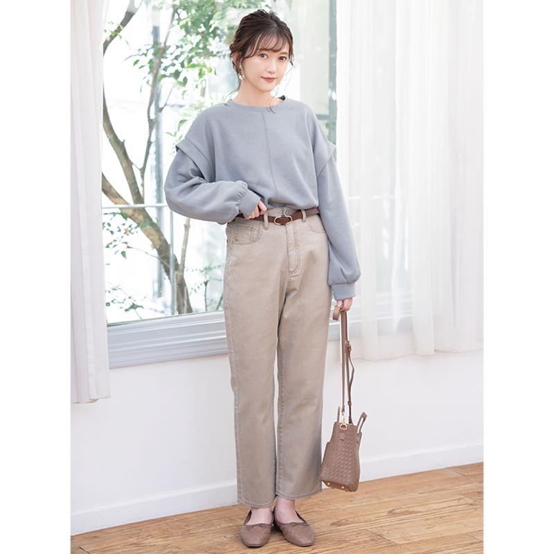 ベルト付テーパードパンツ（プチプラのあや）