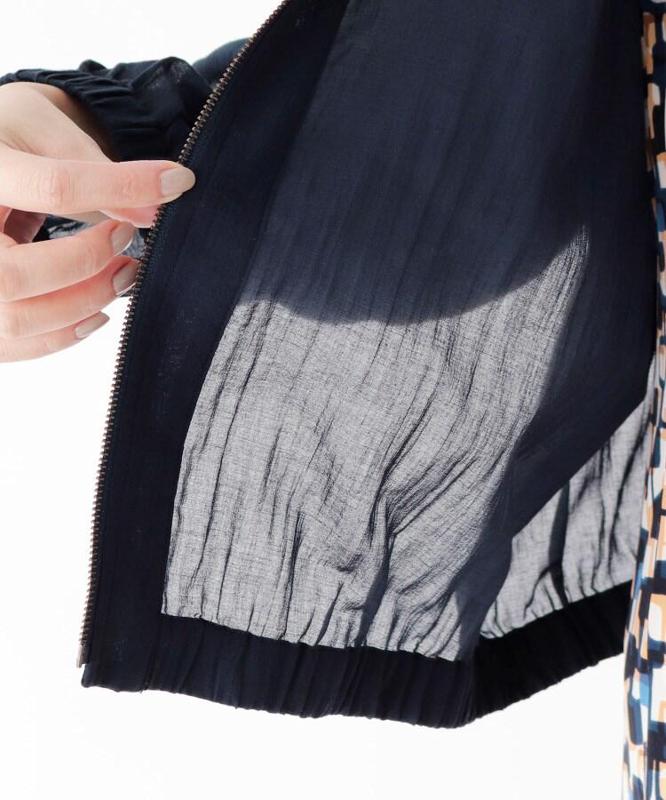 コットンシフォンZIPブルゾン