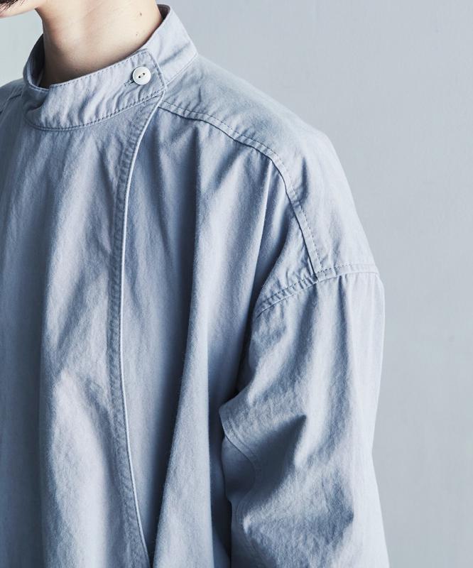 ○AMASISオーガニックウエザー　スタンドカラーコートワンピース（cardo fabrica）