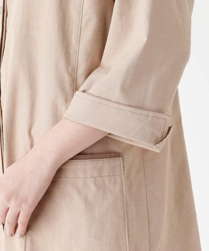 綿麻ブレンドオックスワンピース