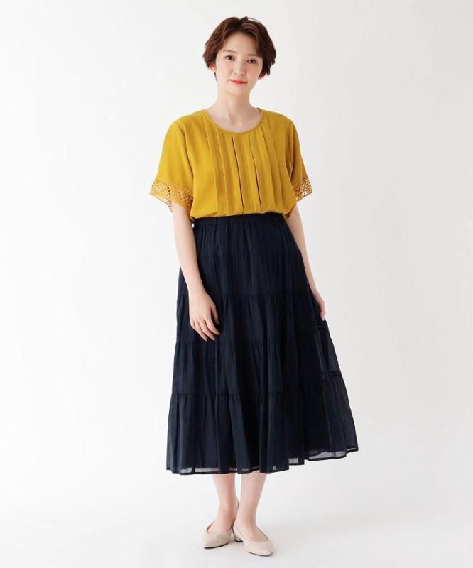 コットンシフォンロングスカート