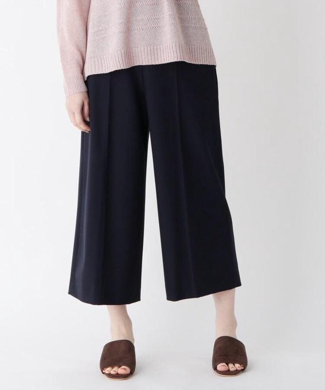 ストレッチクロップドワイドパンツ