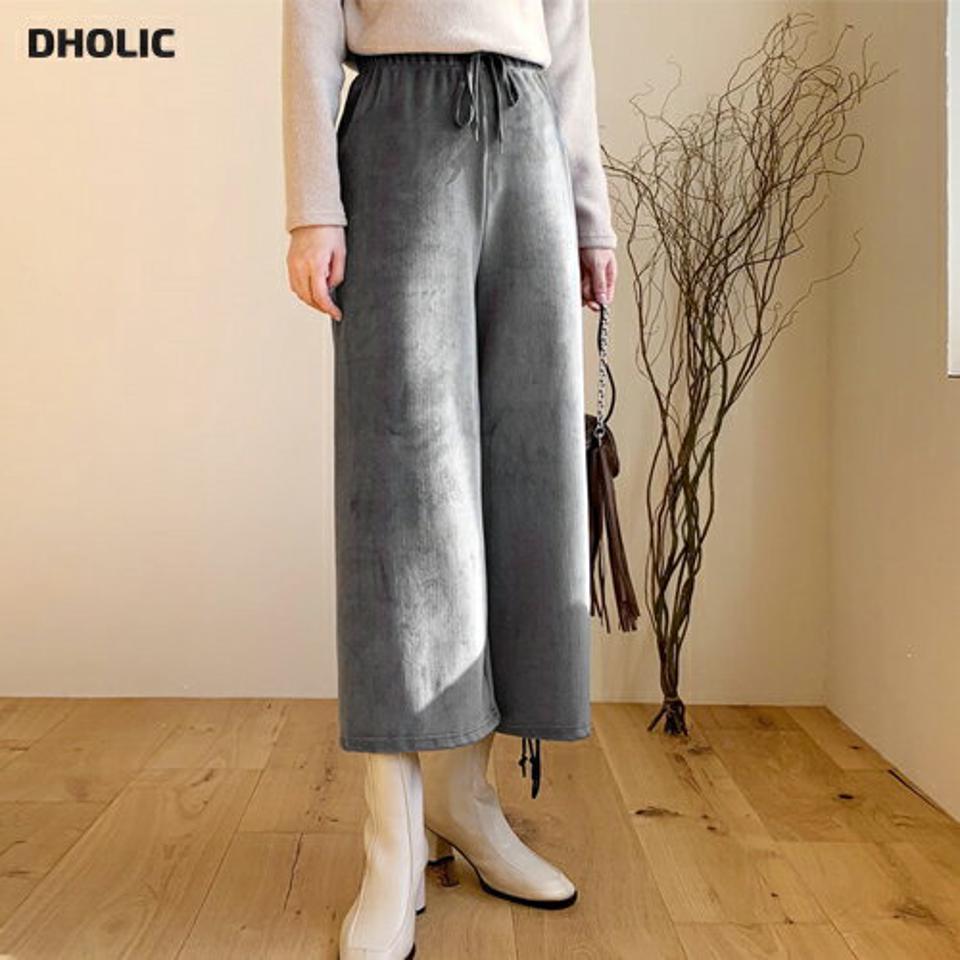 裏起毛リブドロストパンツ・全5色・t65737 レディース 【pt】【パンツ ズボン ロングパンツ ドロスト リブ リブパンツ 単色 シンプル カジュアル 裏起毛 ウエストゴム クロップド丈 秋 冬 韓国 ファッション】【ハイホリHIHOLLI】