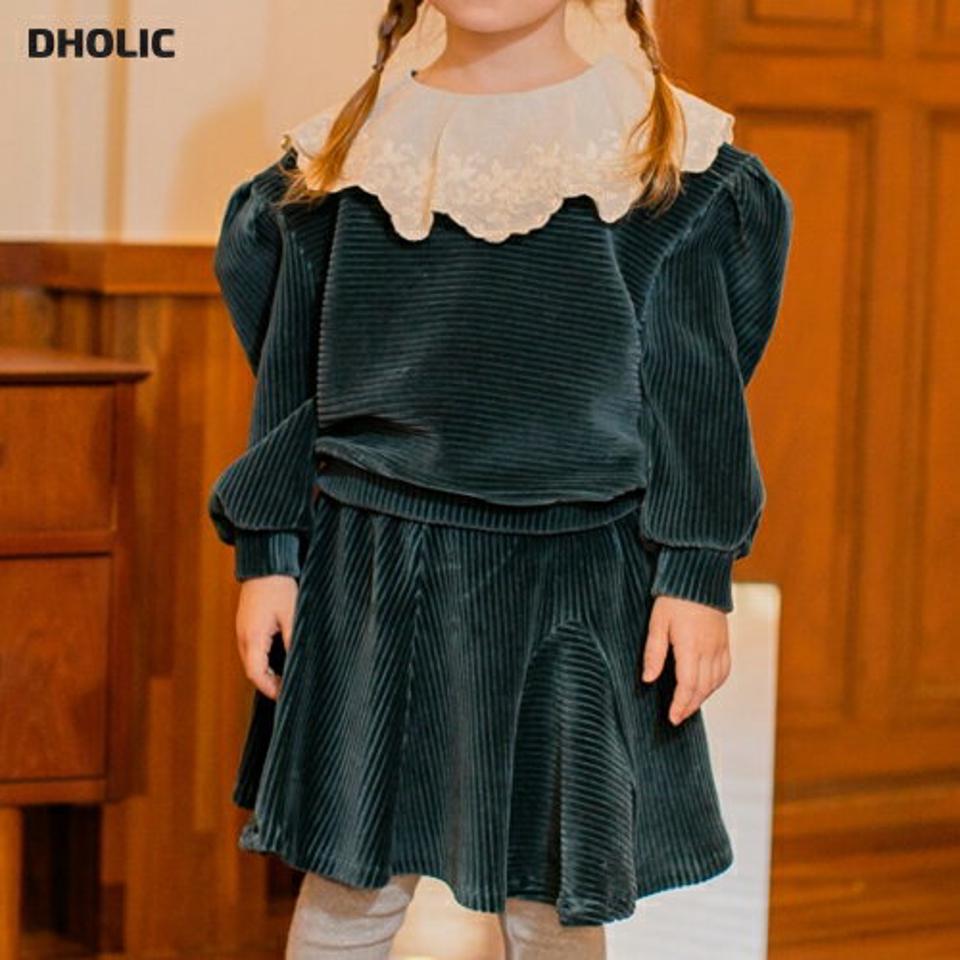 【只今50%OFF】【送料無料】レースカラーTシャツ上下SET・u10251 キッズ【3~8才】【set】【セットアップ setup トップス 長袖 レギンススカート スカートレギンス レース 可愛い かわいい フェミニン 女の子 秋 冬 韓国 韓国子供服 こども 子供服 こども服】【KIDS】【WS】