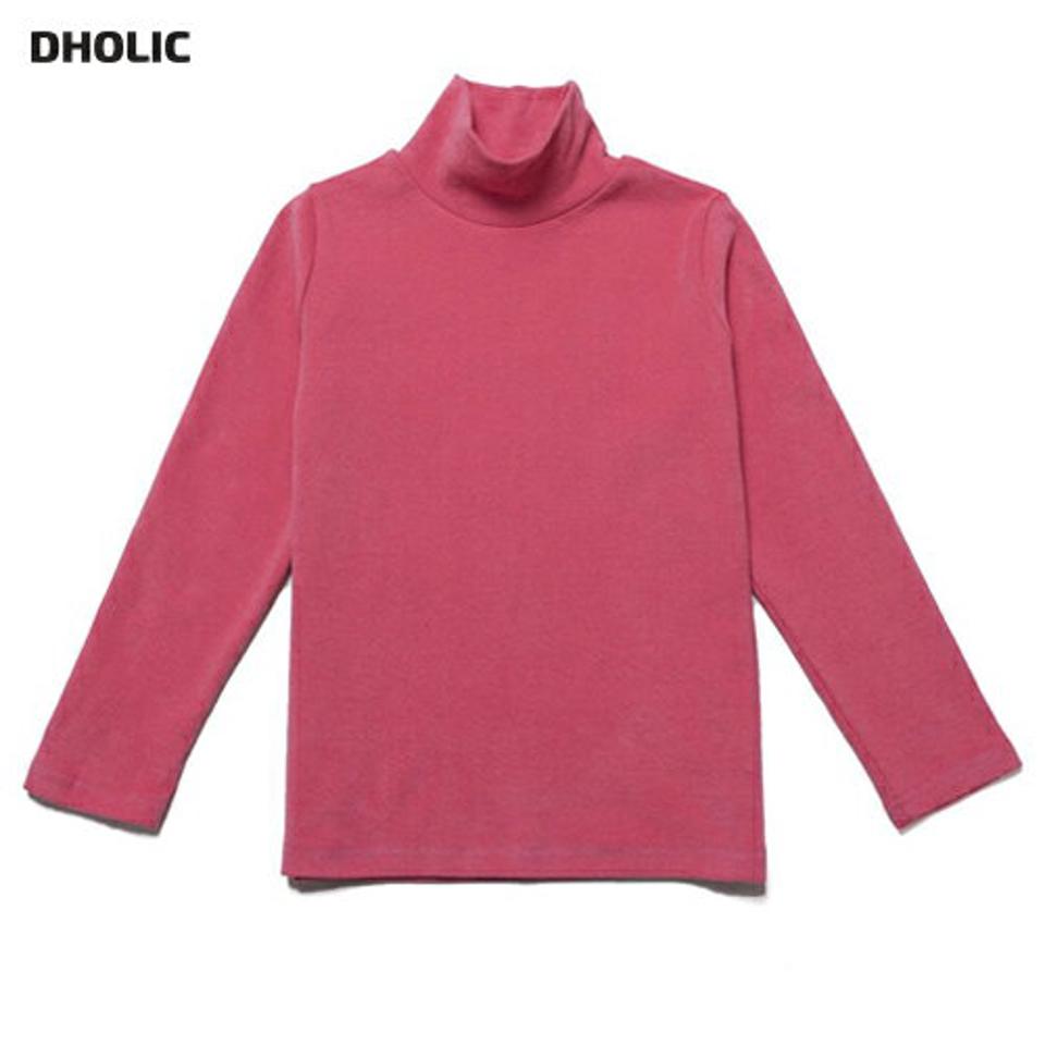 コットンハーフネックTシャツ・u10253 キッズ【3~8才】【tops】【トップス Tシャツ 長袖 ハーフネック 単色 無地 シンプル カジュアル ラフ ベーシック 女の子 男の子 秋 冬 韓国 韓国子供服 子供 こども 子供服 こども服】【KIDS】