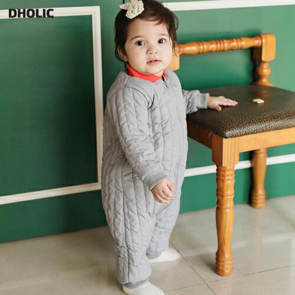 【キッズ30%OFF】配色ネックキルティングロンパース・u10472 キッズ【0~2才】【bc】【ロンパース キルト キルティング 長袖 パンツ ズボン 長ズボン 単色 無地 シンプル カジュアル 女の子 男の子 秋 冬 韓国 韓国子供服 子供 こども 子供服 こども服】【KIDS】