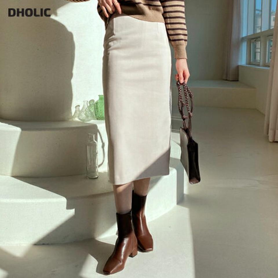 バックスリットスカート・全3色・b56446 レディース 【sk】【韓国 ファッション ボトムス スカート ロング Hライン タイト スリム 細身 ペンシルスカート ミモレスカート 無地 大人 ベーシック シンプル カジュアル 秋 冬】【STYLE】