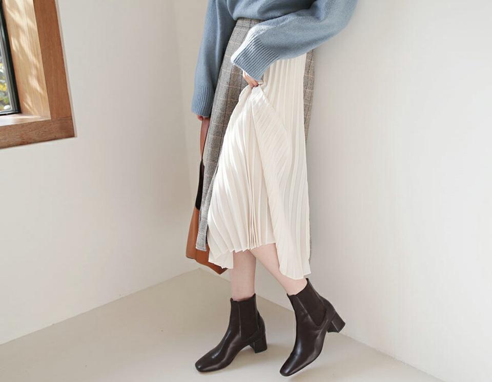 【只今10%OFF】チェックプリーツスカート・全2色・t65648 レディース 【sk】【スカート ロング ロングスカート プリーツ プリーツスカート チェック柄 ヘリンボーン ラップ調 大人 秋 冬 韓国 ファッション】【ハイホリHIHOLLI】