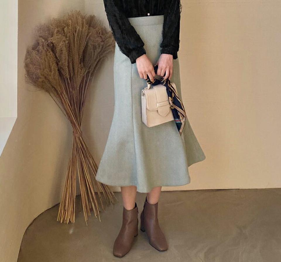 ヘリンボーンスカート・全4色・t65741 レディース 【sk】【スカート ミディ丈 ミディスカート ヘリンボーン 大人 シック マーメイド マーメイドスカート レディ 秋 冬 韓国 ファッション】【ハイホリHIHOLLI】