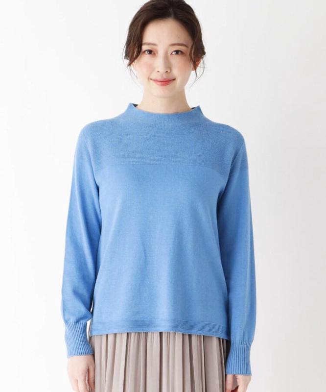 コットンシルクホールガーメント（R）ニットプルオーバー
