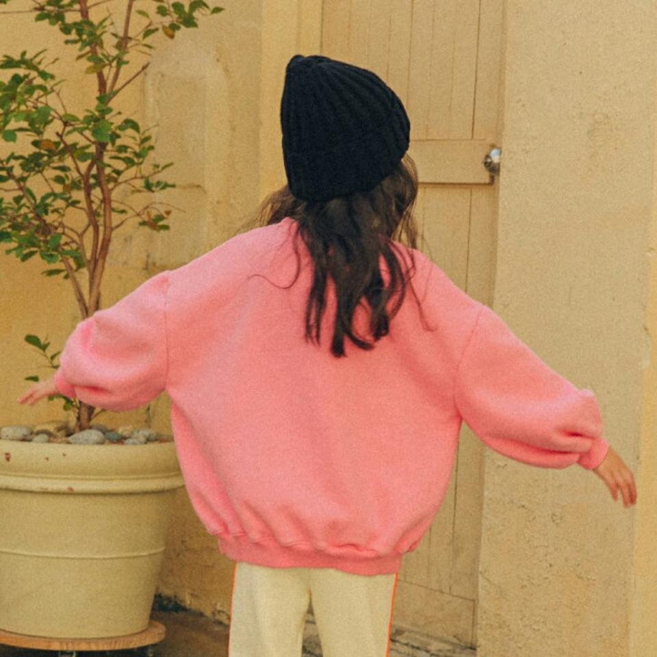 【キッズ30%OFF】裏起毛レタリングスマイルスウェット(junior)・u10441 キッズ【9~17才】【tops】【トップス スウェット トレーナー 長袖 スマイル ロゴ カジュアル 裏起毛 レタリング ラフ 女の子 男の子 冬 韓国 韓国子供服 子供 こども 子供服 こども服】【KIDS】