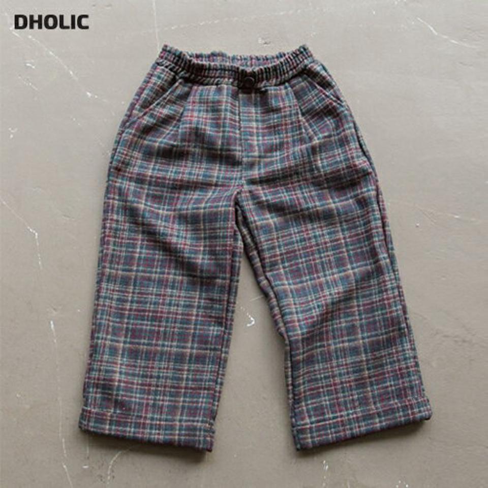 【キッズ30%OFF】裏起毛チェックパンツ(junior)・u10352 キッズ【9~17才】【pt】【パンツ ズボン ロングパンツ 長ズボン チェック柄 裏起毛 シック カジュアル 女の子 男の子 冬 韓国 韓国子供服 子供 こども 子供服 こども服】【KIDS】