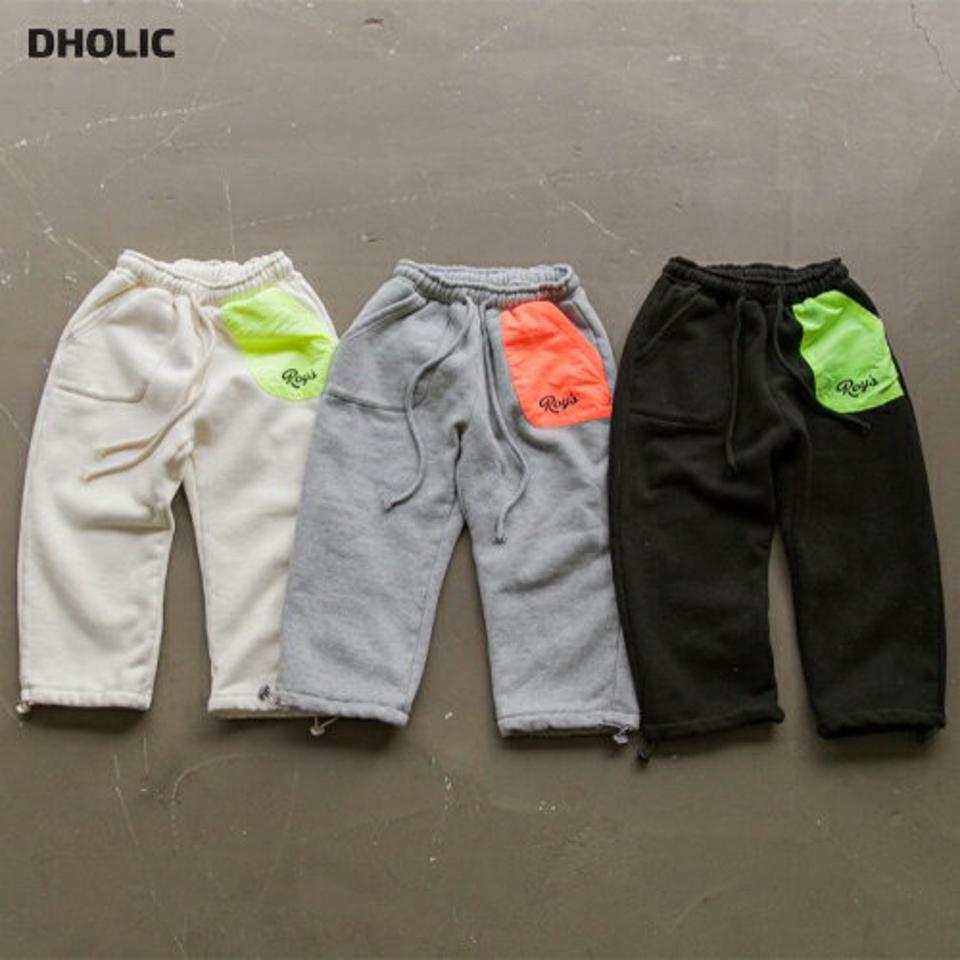 【キッズ30%OFF】裏起毛配色ポケットパンツ(junior)・u10350 キッズ【9~17才】【pt】【パンツ ズボン ロングパンツ 長ズボン　裏起毛 配色 カジュアル ラフ ウエストゴム 女の子 男の子 冬 韓国 韓国子供服 子供 こども 子供服 こども服】【KIDS】
