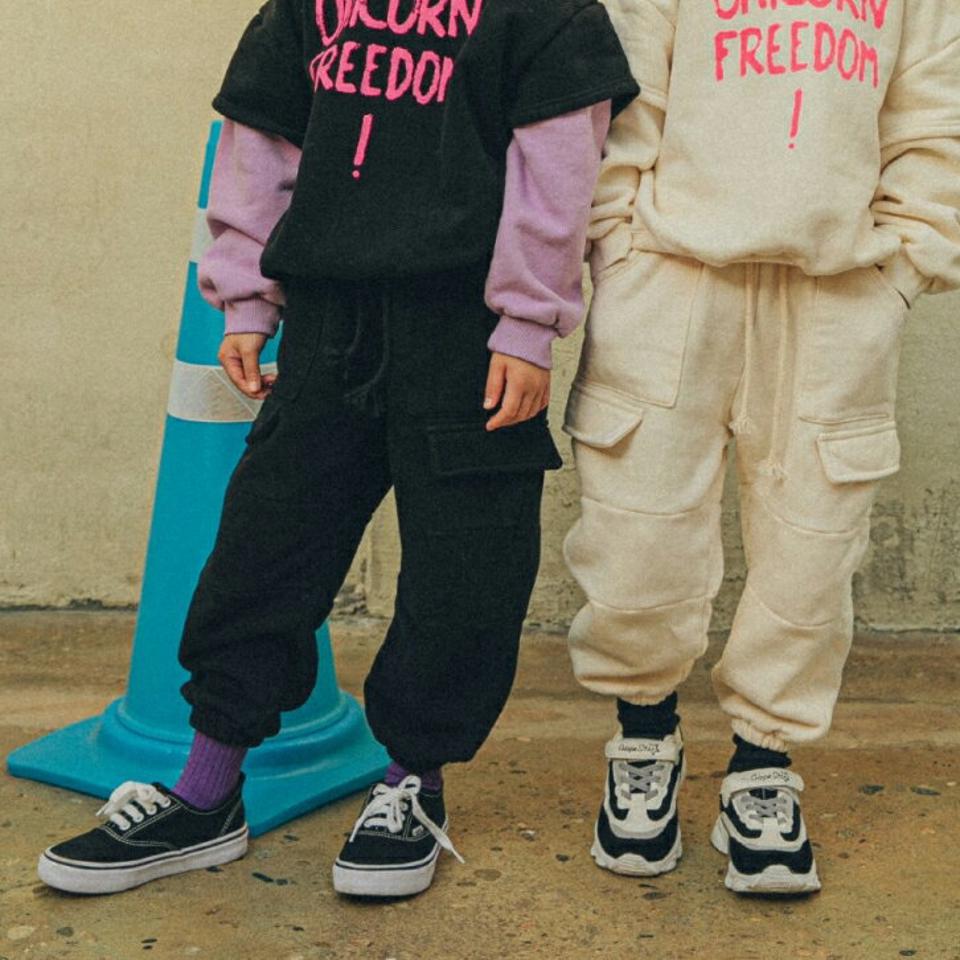 【キッズ30%OFF】裏起毛カーゴジョガーパンツ(junior)・u10346 キッズ【9~17才】【pt】【パンツ ズボン ロングパンツ 長ズボン ジョガーパンツ カーゴ 単色 無地 シンプル 裏起毛 カジュアル 女の子 男の子 冬 韓国 韓国子供服 子供 こども 子供服 こども服】【KIDS】