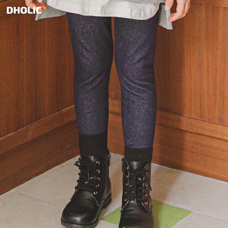 デニム調裏起毛レギンス・p009849 キッズ【3~8才】【pt】【レギンス パンツ ズボン ロングパンツ 長ズボン 裏起毛 デニム カジュアル ラフ 女の子 男の子 冬 韓国 韓国子供服 子供 こども 子供服 こども服】【KIDS】