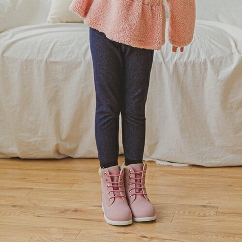 デニム調裏起毛レギンス・p009849 キッズ【3~8才】【pt】【レギンス パンツ ズボン ロングパンツ 長ズボン 裏起毛 デニム カジュアル ラフ 女の子 男の子 冬 韓国 韓国子供服 子供 こども 子供服 こども服】【KIDS】