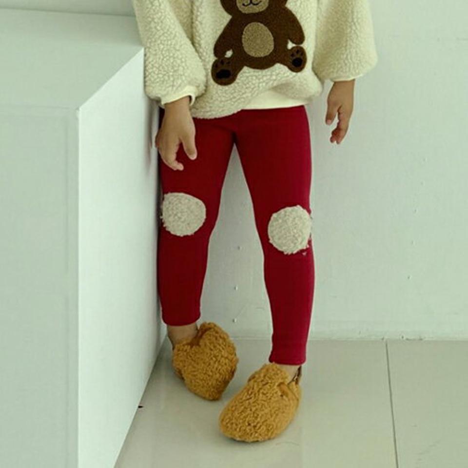 【キッズ30%OFF】裏起毛ボアパッチレギンス・u10432 キッズ【3~8才】【pt】【レギンス パンツ ズボン ロングパンツ 長ズボン ボア 裏起毛 カジュアル ラフ 女の子 男の子 冬 韓国 韓国子供服 子供 こども 子供服 こども服】【KIDS】