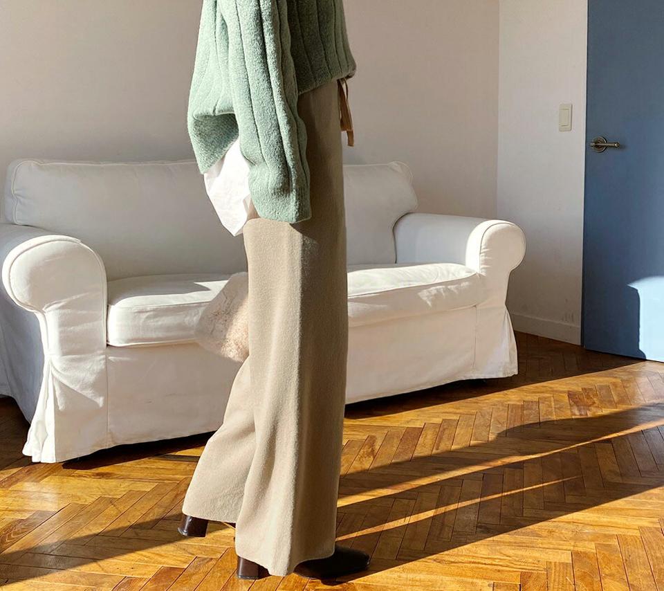 ドロストワイドニットパンツ・全3色・b65851 レディース 【pt】【パンツ ズボン ロングパンツ ニット ニットパンツ ワイド ワイドパンツ ドロスト 単色 無地 シンプル ウエストゴム カジュアル 秋 冬 韓国 ファッション】【ハイホリHIHOLLI】