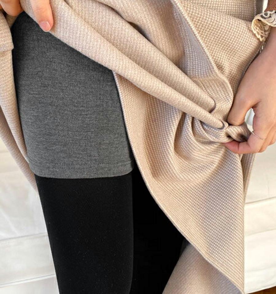 裏起毛インナーパンツ2SET・全1色・b65855 レディース 【acc】【インナーパンツ インナー パンツ 裏起毛 単色 無地 シンプル カジュアル ウエストゴム 冬 韓国 ファッション】【ハイホリHIHOLLI】