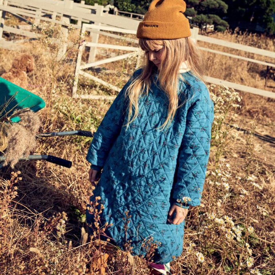 【キッズ30%OFF】【送料無料】花柄キルトワンピース・u10242 キッズ【3~8才】【ops】【ワンピース ロング ロングワンピース キルト キルティング 長袖 花柄 フラワー 可愛い かわいい 女の子 冬 韓国 韓国子供服 子供 こども 子供服 こども服】【KIDS】