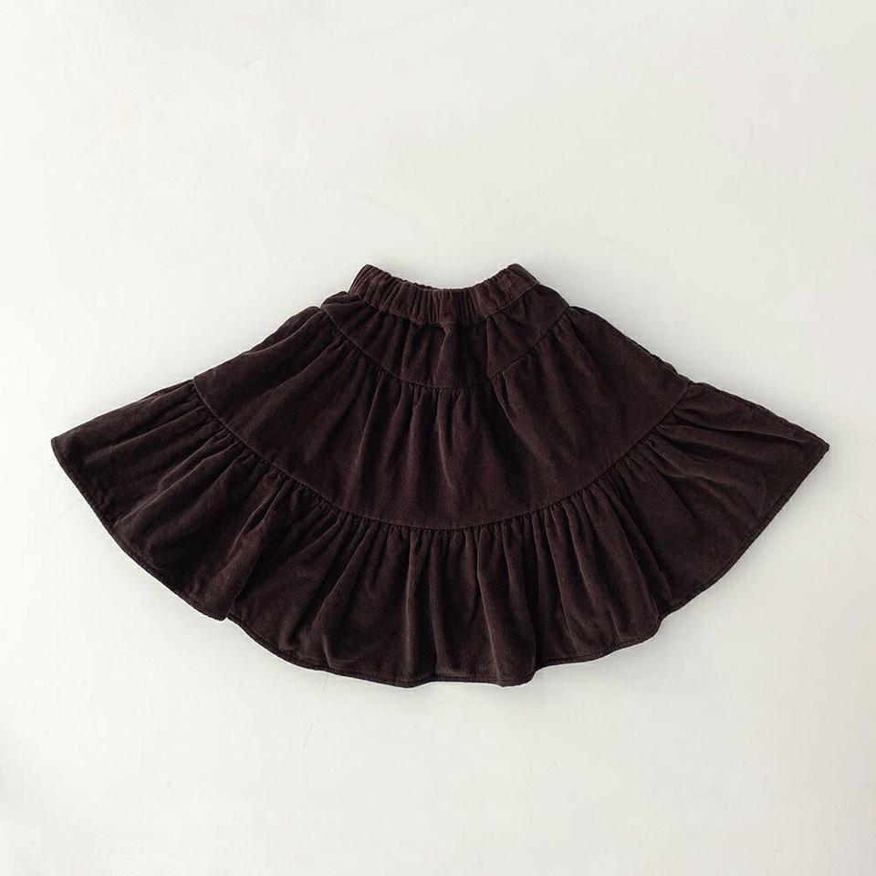 裏起毛コットンフレアスカート・u10224 キッズ【3~8才】【sk】【スカート ミニスカート フレア フレアスカート コットン 綿 裏起毛 可愛い かわいい ガーリー ふんわり 女の子 秋 冬 韓国 韓国子供服 子供 こども 子供服 こども服】【KIDS】