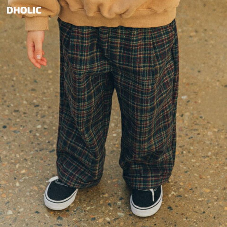 【キッズ30%OFF】裏起毛チェックパンツ(kids)・u10351 キッズ【3~8才】【pt】【パンツ ズボン ロングパンツ 長ズボン チェック柄 裏起毛 カジュアル ラフ 女の子 男の子 冬 韓国 韓国子供服 子供 こども 子供服 こども服】【KIDS】