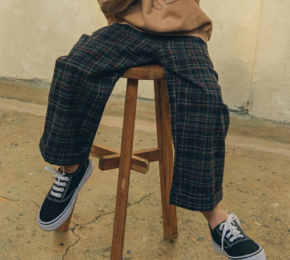 【キッズ30%OFF】裏起毛チェックパンツ(kids)・u10351 キッズ【3~8才】【pt】【パンツ ズボン ロングパンツ 長ズボン チェック柄 裏起毛 カジュアル ラフ 女の子 男の子 冬 韓国 韓国子供服 子供 こども 子供服 こども服】【KIDS】