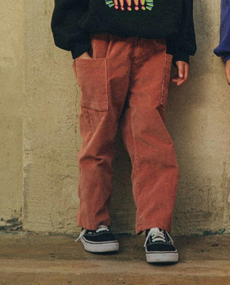 【キッズ30%OFF】裏起毛ボタンコーデュロイパンツ(kids)・u10347 キッズ【3~8才】【pt】【パンツ ズボン ロングパンツ 長ズボン コーデュロイ 単色 カジュアル 裏起毛 ラフ 女の子 男の子 冬 韓国 韓国子供服 子供 こども 子供服 こども服】【KIDS】