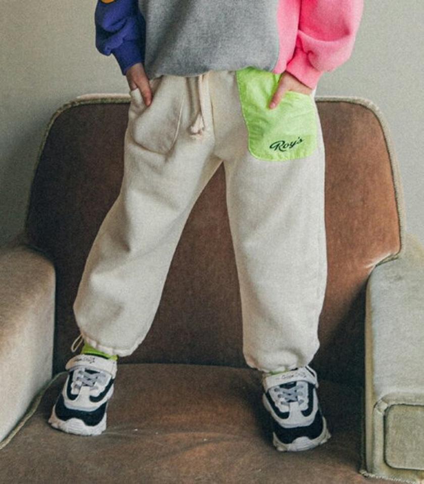 【キッズ30%OFF】裏起毛配色ポケットパンツ(kids)・u10349 キッズ【3~8才】【pt】【パンツ ズボン ロングパンツ 裏起毛 配色 カジュアル ラフ ダンス ストリート 女の子 男の子 冬 韓国 韓国子供服 子供 こども 子供服 こども服】【KIDS】